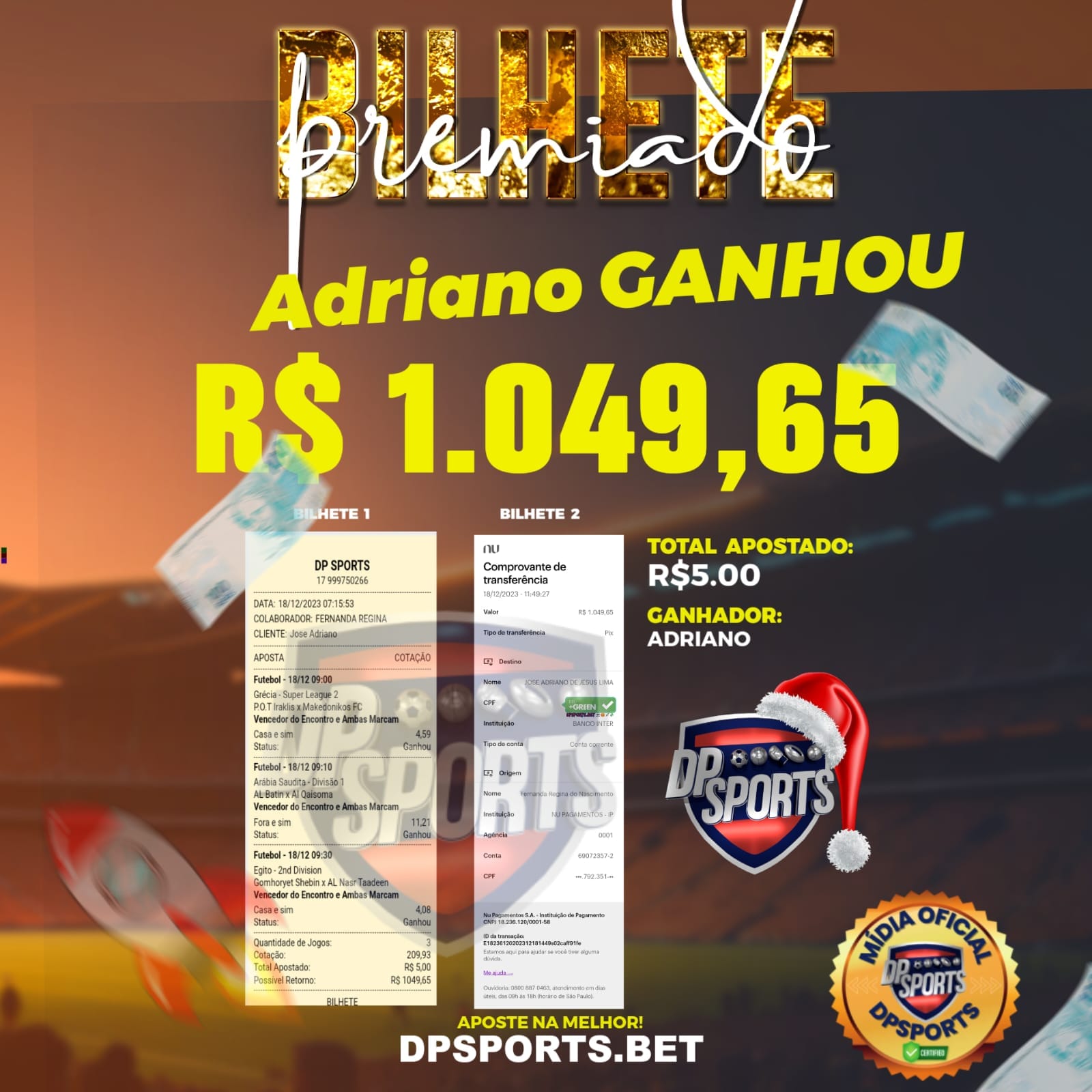 dp sports cadastro
